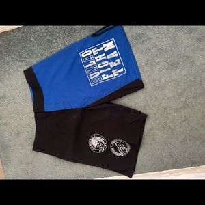 MMA exercise or fighting shorts.